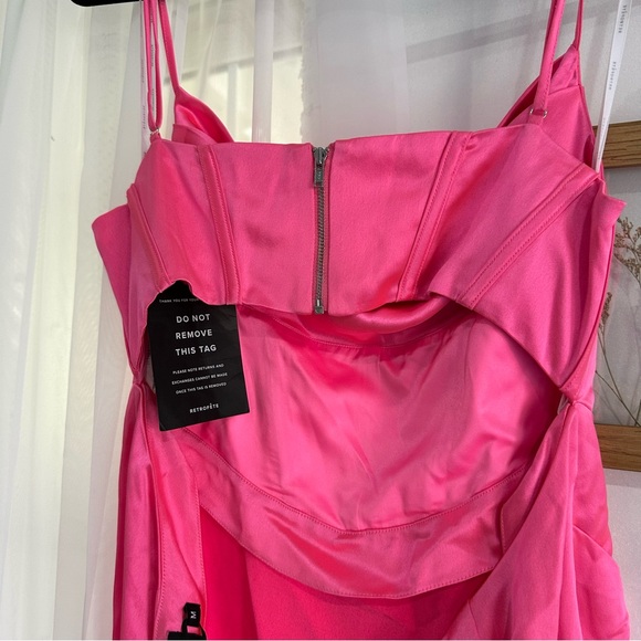 NEW Retrofete Rosa Corset Drape Maxi Dress NWT Hyper Pink Revolve - Picture 11 of 11